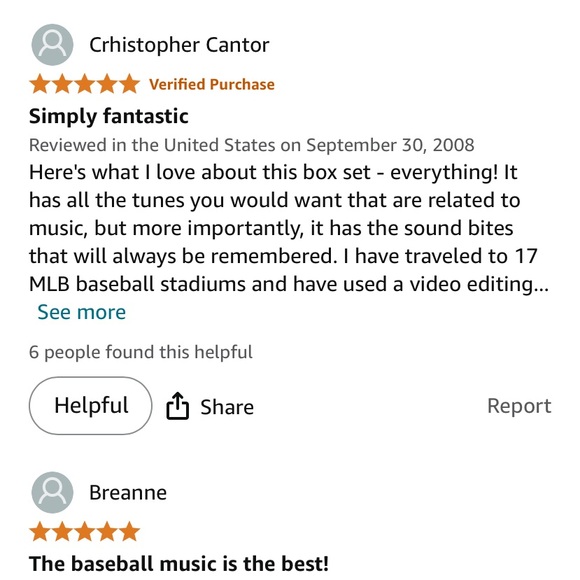 The Great American Baseball’s Greatest Hits Baseball Box Tracks on 4 CD’s - Picture 9 of 10